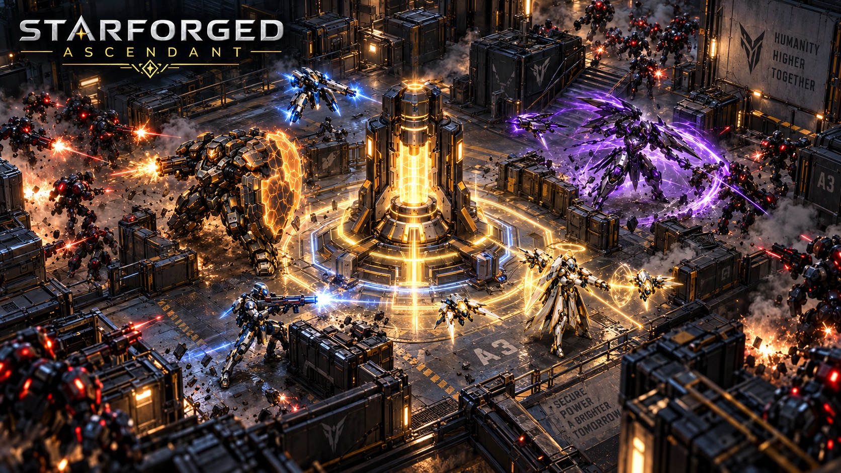 A Character build combining several Power Core families