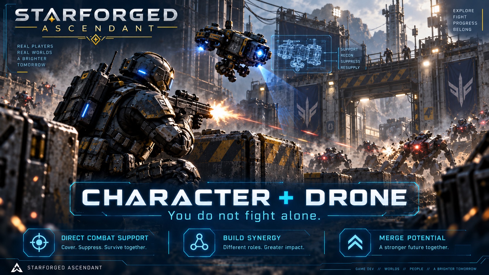 A Starforged Ascendant Character and Drone